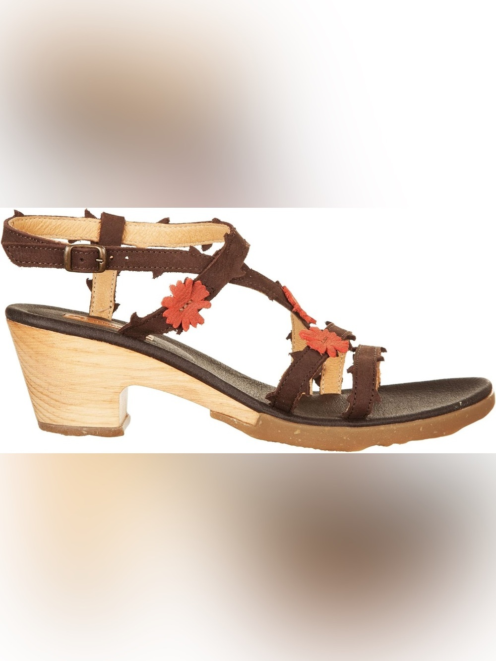 El Naturalista Women's Ankle-Strap Sandal Size:  EU38 or US 7.5
